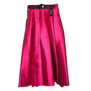 $350 NWT SACHIN & BABI Noir Canna Skirt Pleated A-Line Midi Tropical‎ Pink SZ 2